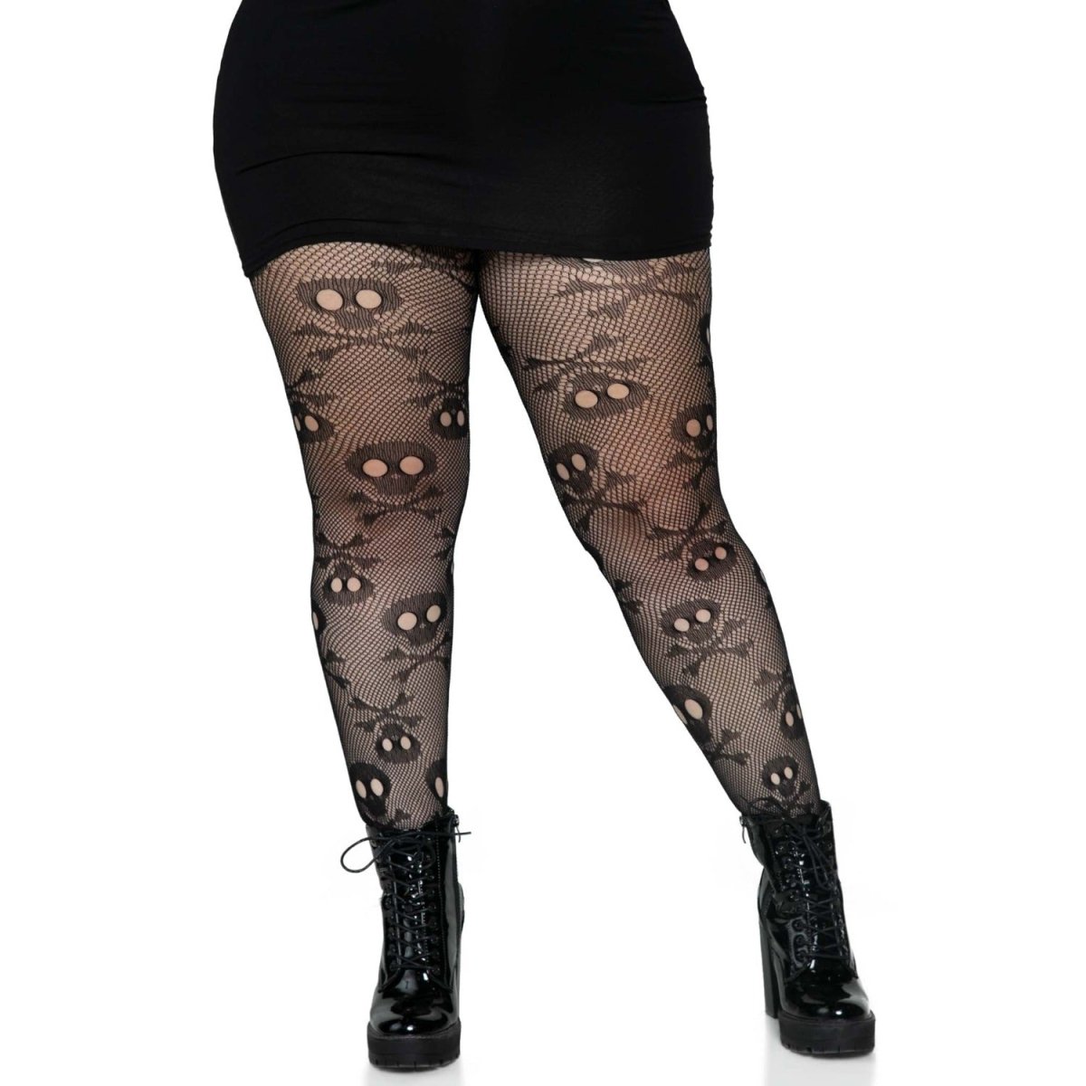 Double Layer Shredded Fishnet Tights O/S