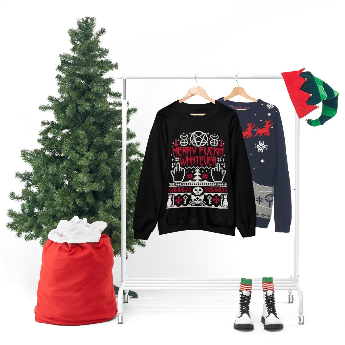 Too Fast | Merry F-ing Whatever Christmas Crewneck Sweatshirt