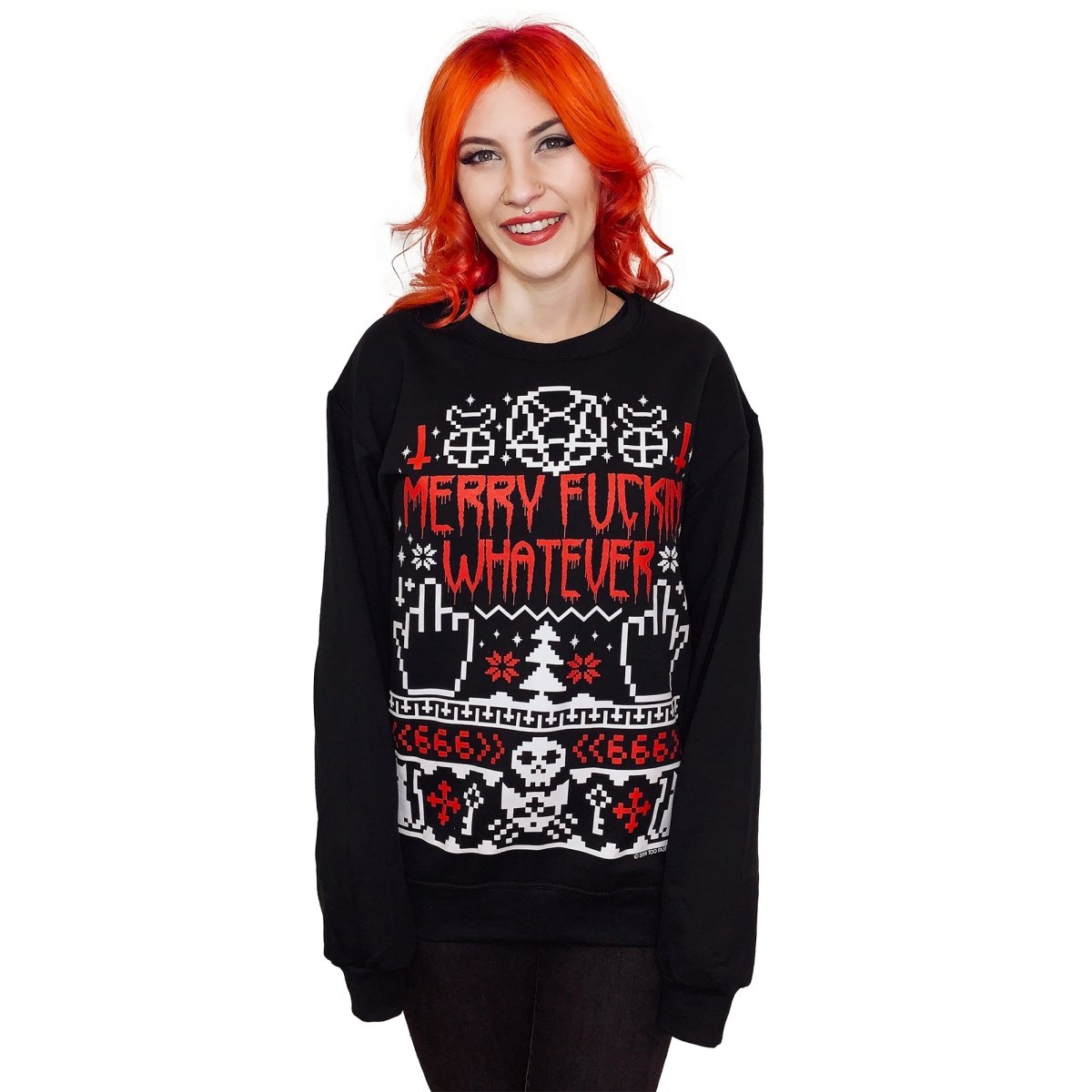 Too Fast | Merry F-ing Whatever Christmas Crewneck Sweatshirt