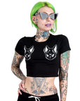 Too Fast | Mystical Cat Familiar Cropped Baby Tee