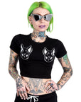 Too Fast | Mystical Cat Familiar Cropped Baby Tee