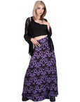 Too Fast | Mystical Purple Snake Moon Magick Maxi Skirt