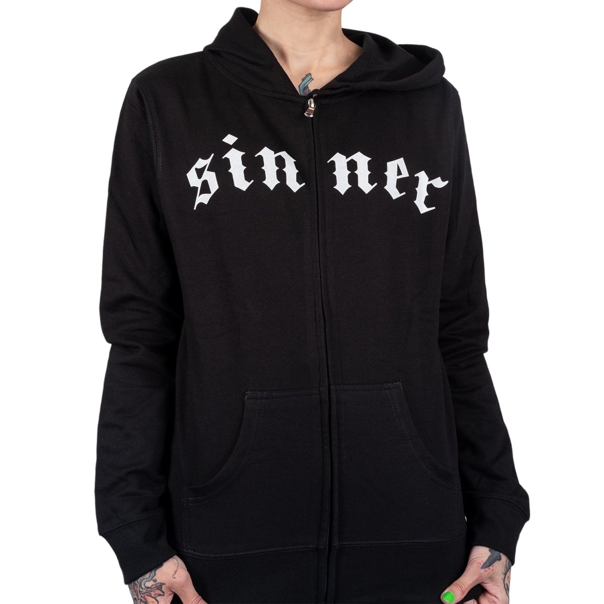 Too Fast | Occult Sinner Zip Up Hoodie Hooded Sweatshirt