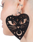 Too Fast | Ouija Cat Hoop Earrings