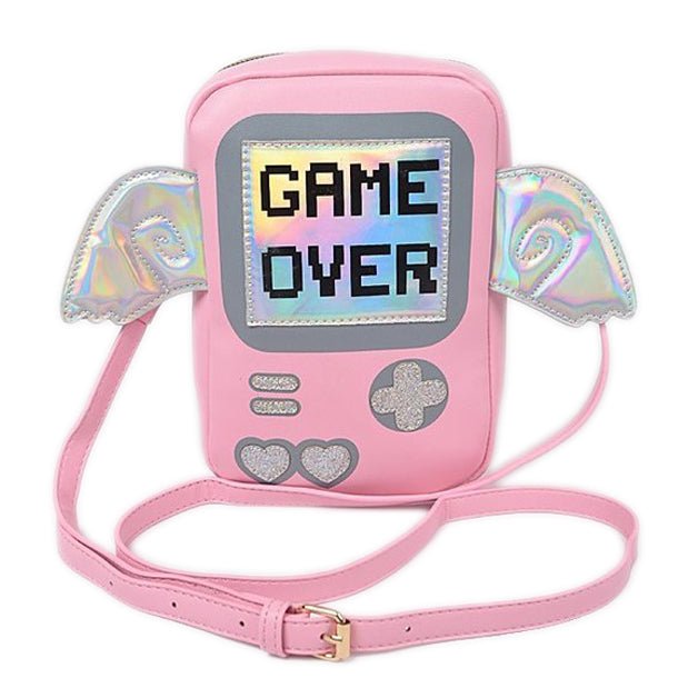 Too Fast | Pastel Pink Video Game Crossbody Handbag