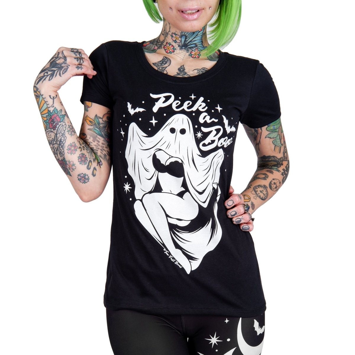 Too Fast | Peek A Boo Ghost Womens Graphic T Shirt
