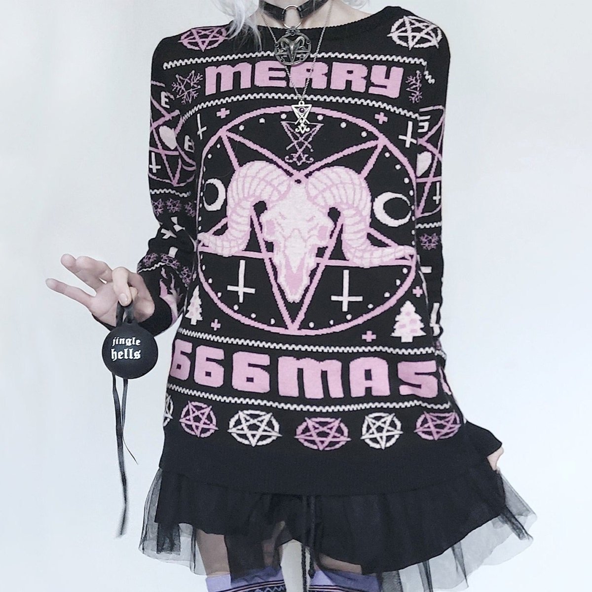 Too Fast | Pink Merry 666mas Knit Christmas Sweater
