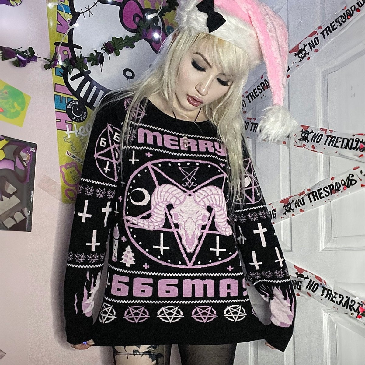 Too Fast | Pink Merry 666mas Knit Christmas Sweater