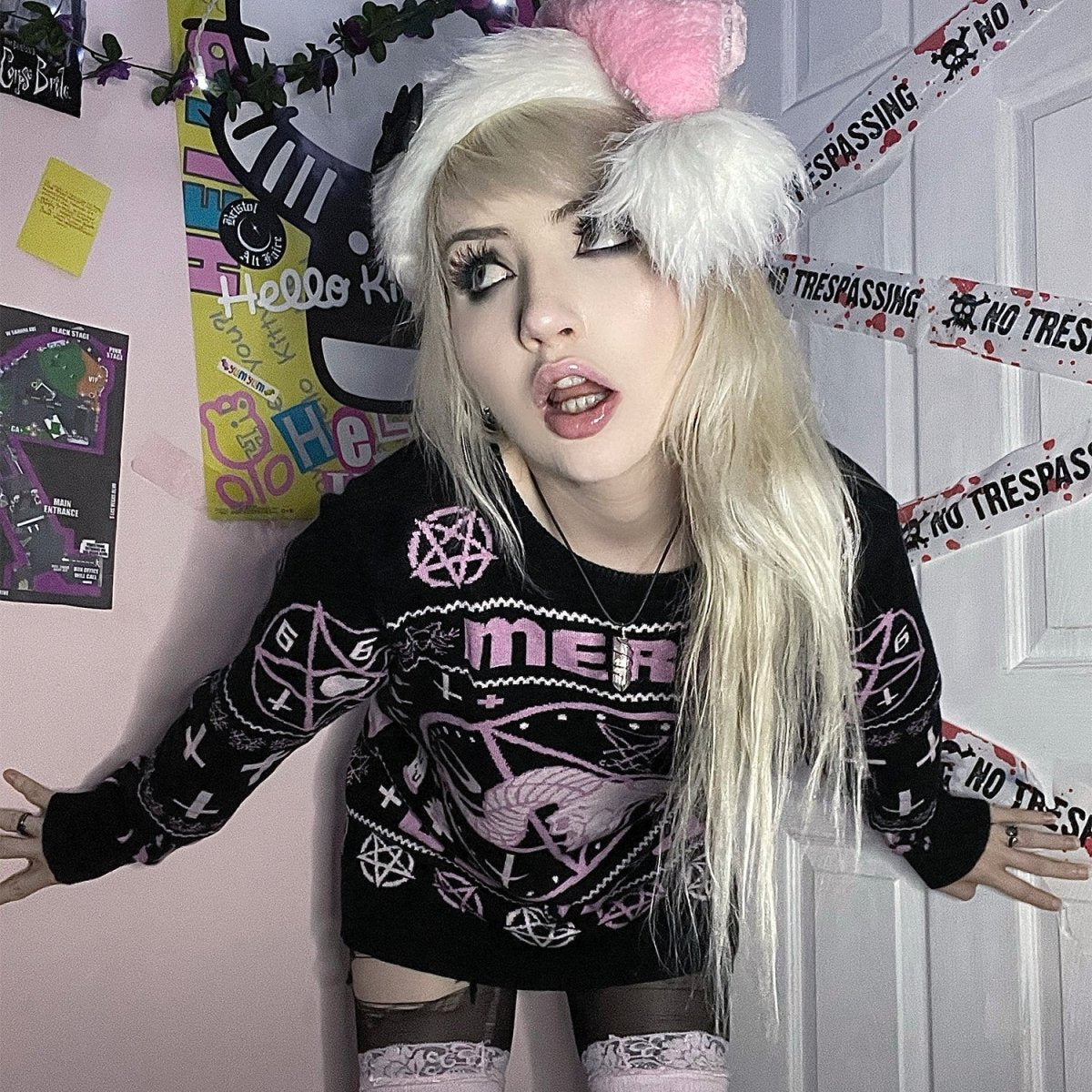 Too Fast | Pink Merry 666mas Knit Christmas Sweater