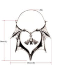 Too Fast | Plug Friendly Hoop Earrings | Antiqued Bat Hearts