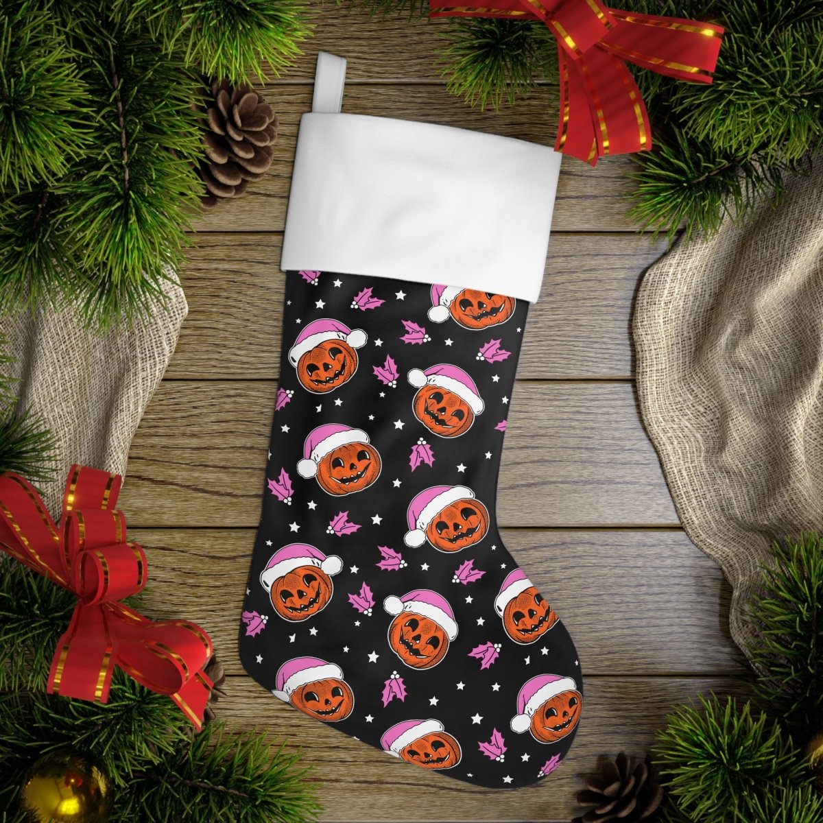 Too Fast | Pumpkin Claus Holiday Christmas Stocking