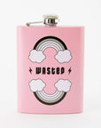 Too Fast | Punky Pins | Wasted Black Rainbow Hip Flask