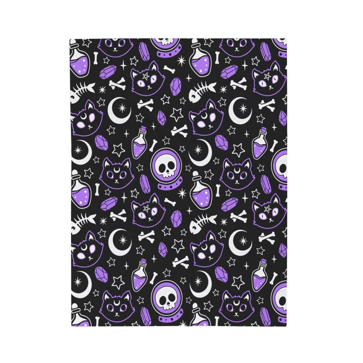 Too Fast | Purple Cat Magic Plush Blanket