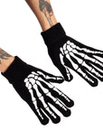 Too Fast | Skeleton Hands Winter Knit Gloves