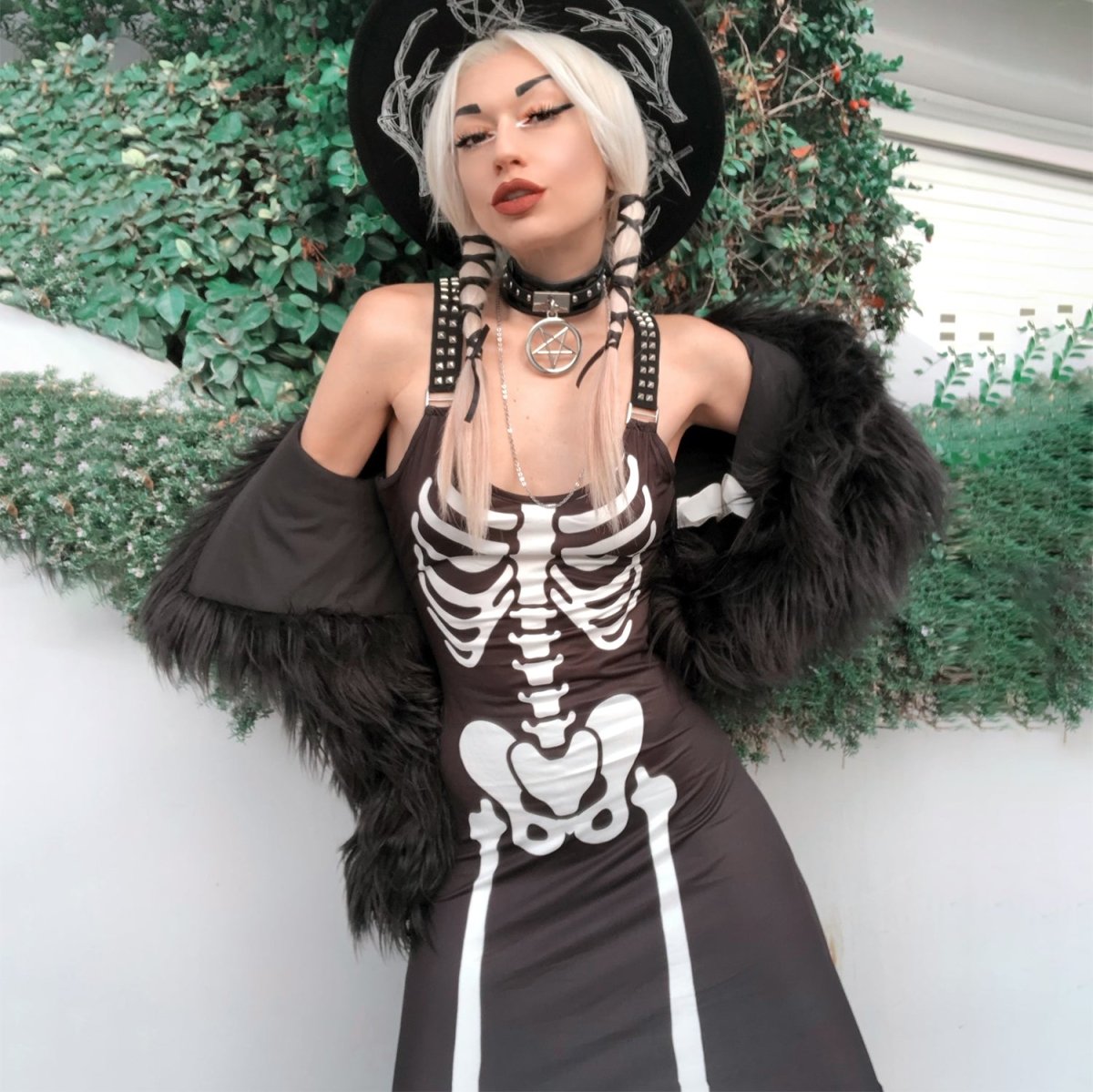 Too Fast | Skeleton Magick Maxi Dress