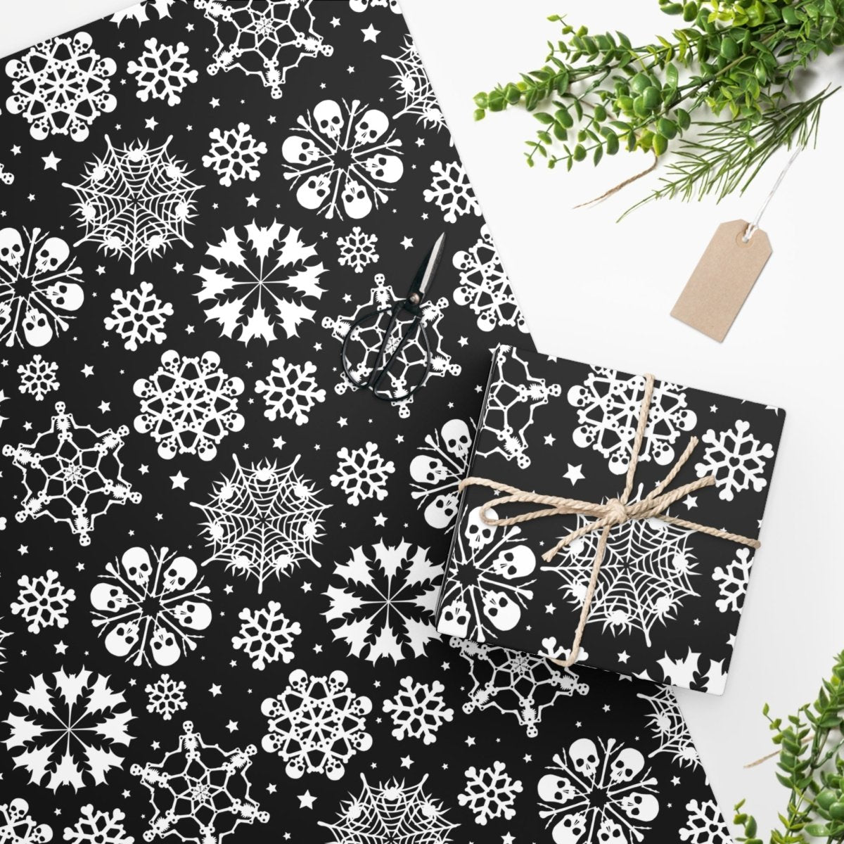 Too Fast | Skull-flake Snowflake Christmas Gift Wrapping Paper