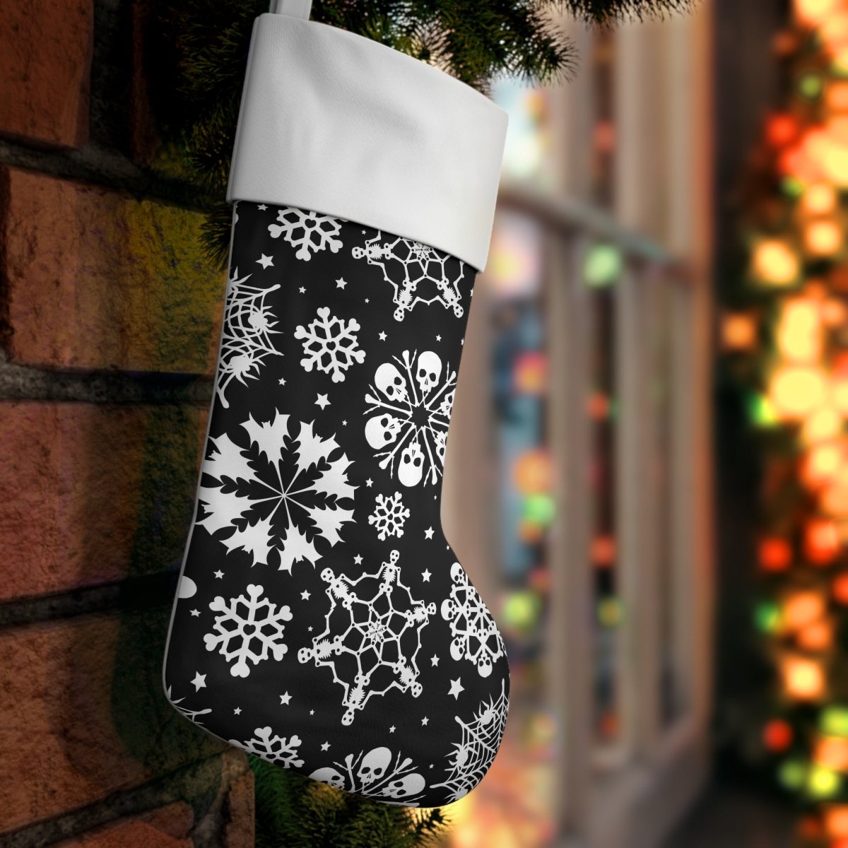 Too Fast | Skull Snowflake Holiday Christmas Stocking