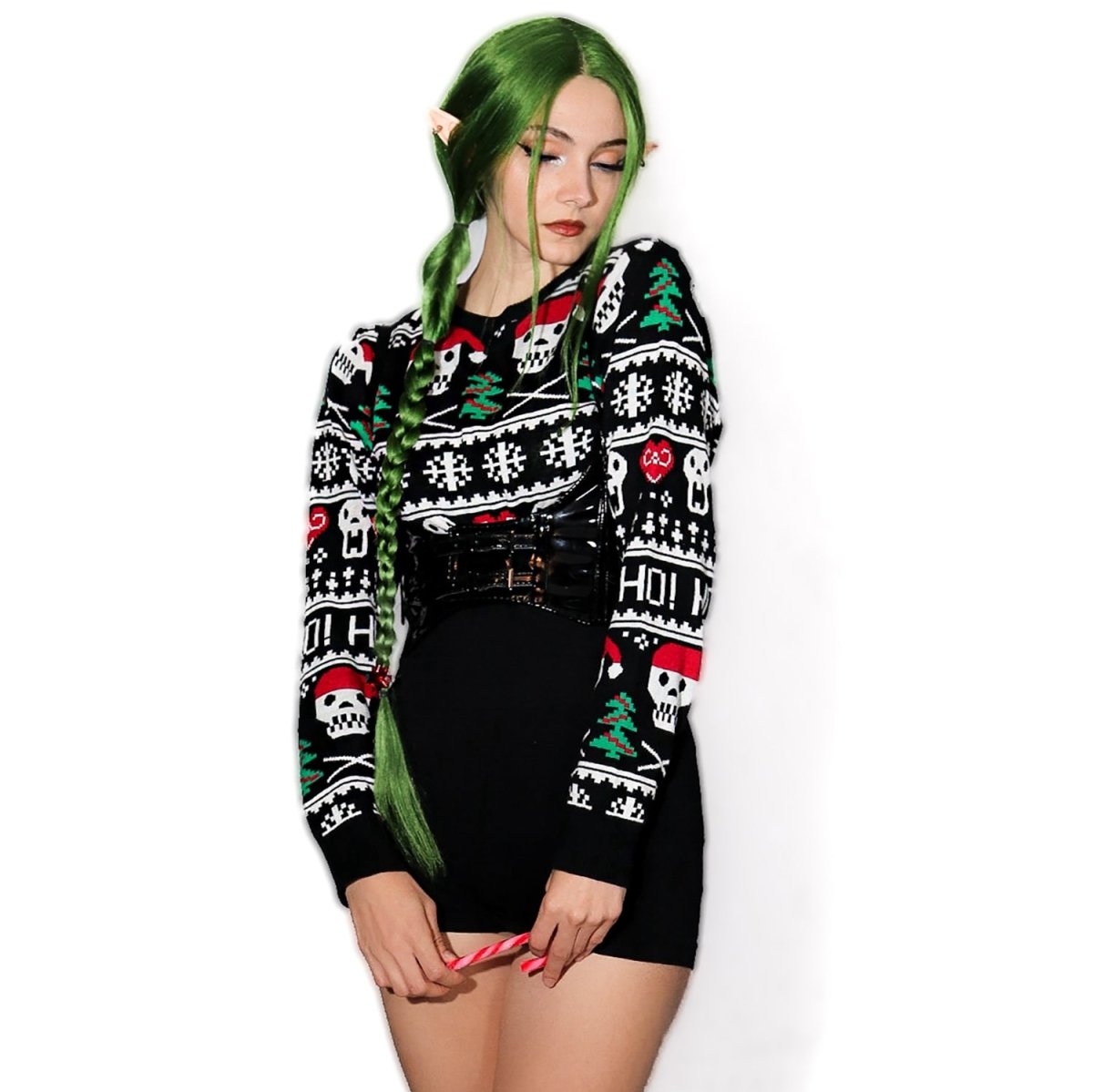 Too Fast | Skulls Ho Ho Ho Knit Christmas Sweater