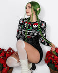 Too Fast | Skulls Ho Ho Ho Knit Christmas Sweater