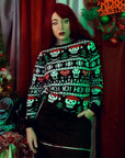 Too Fast | Skulls Ho Ho Ho Knit Christmas Sweater