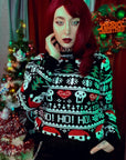 Too Fast | Skulls Ho Ho Ho Knit Christmas Sweater