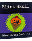 Too Fast | Slink Skull | Pumpkin Ice Cream Cone Pin