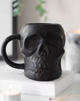 Too Fast | Something Different | Matte Black Skull Mug