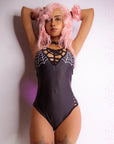 Too Fast | Spiderwebs Web Caged One Piece Swimsuit