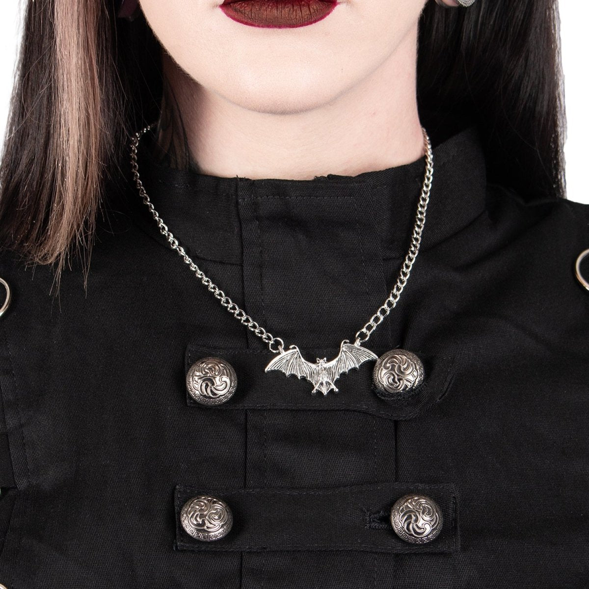 Too Fast | Switchblade Stiletto | Bat Necklace