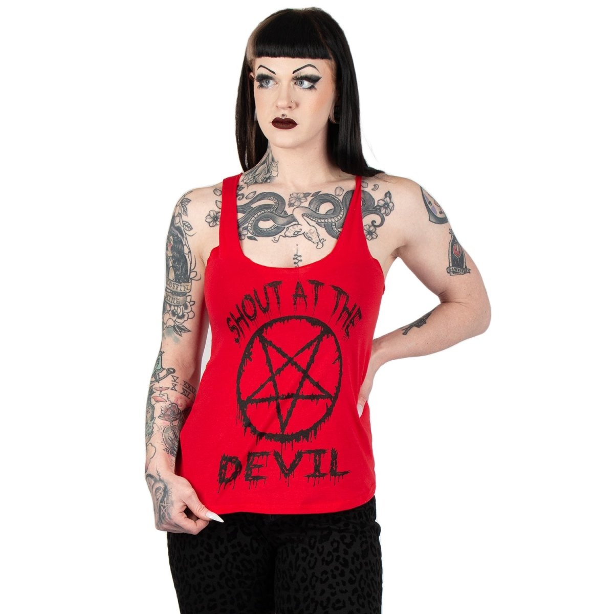 Too Fast | Switchblade Stiletto | Shout At The Devil Racer Tank Top