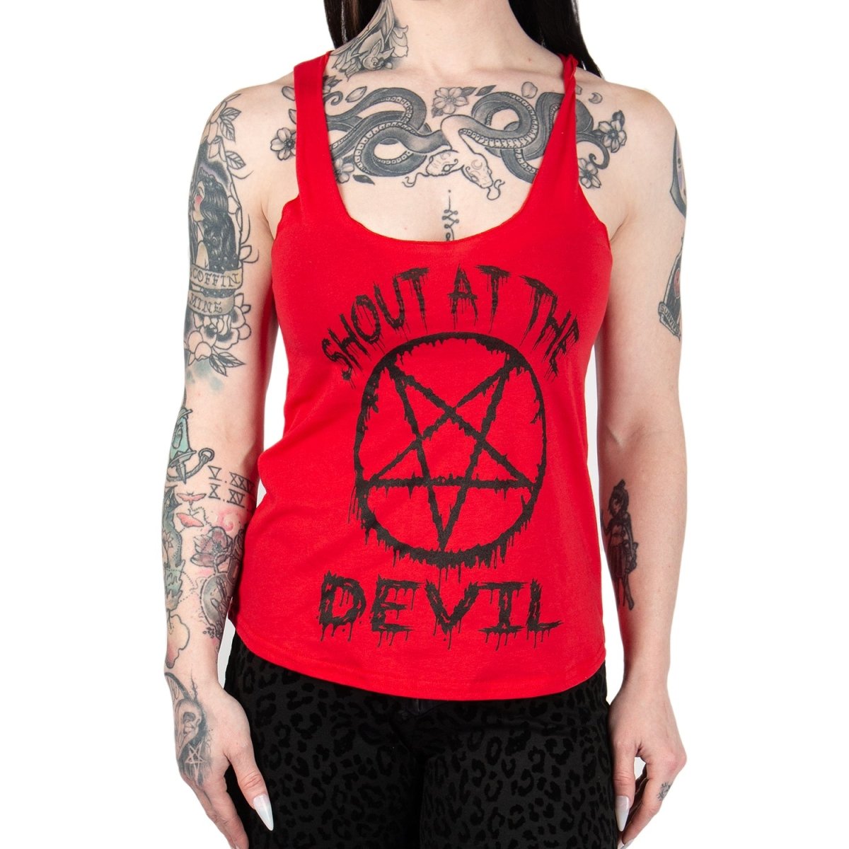 Too Fast | Switchblade Stiletto | Shout At The Devil Racer Tank Top