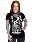 Too Fast | Tarot Skeleton Lovers Under the Moon Womens Graphic T Shirt