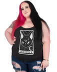 Too Fast | The Witch Black Cat Tarot Card Graphic Tank Racerback Tank