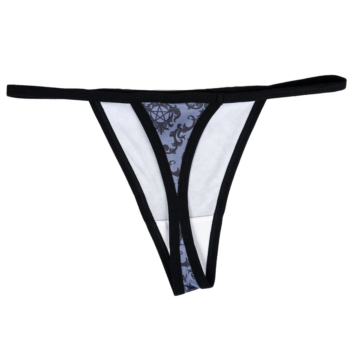 Victorian Damask Print Thong and Bra Set – Too Fast