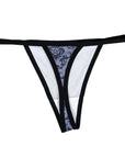 Too Fast | Victorian Damask Print Thong And Bra Set