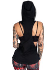 Too Fast | Witch Tarot Card Studded Hooded Tank