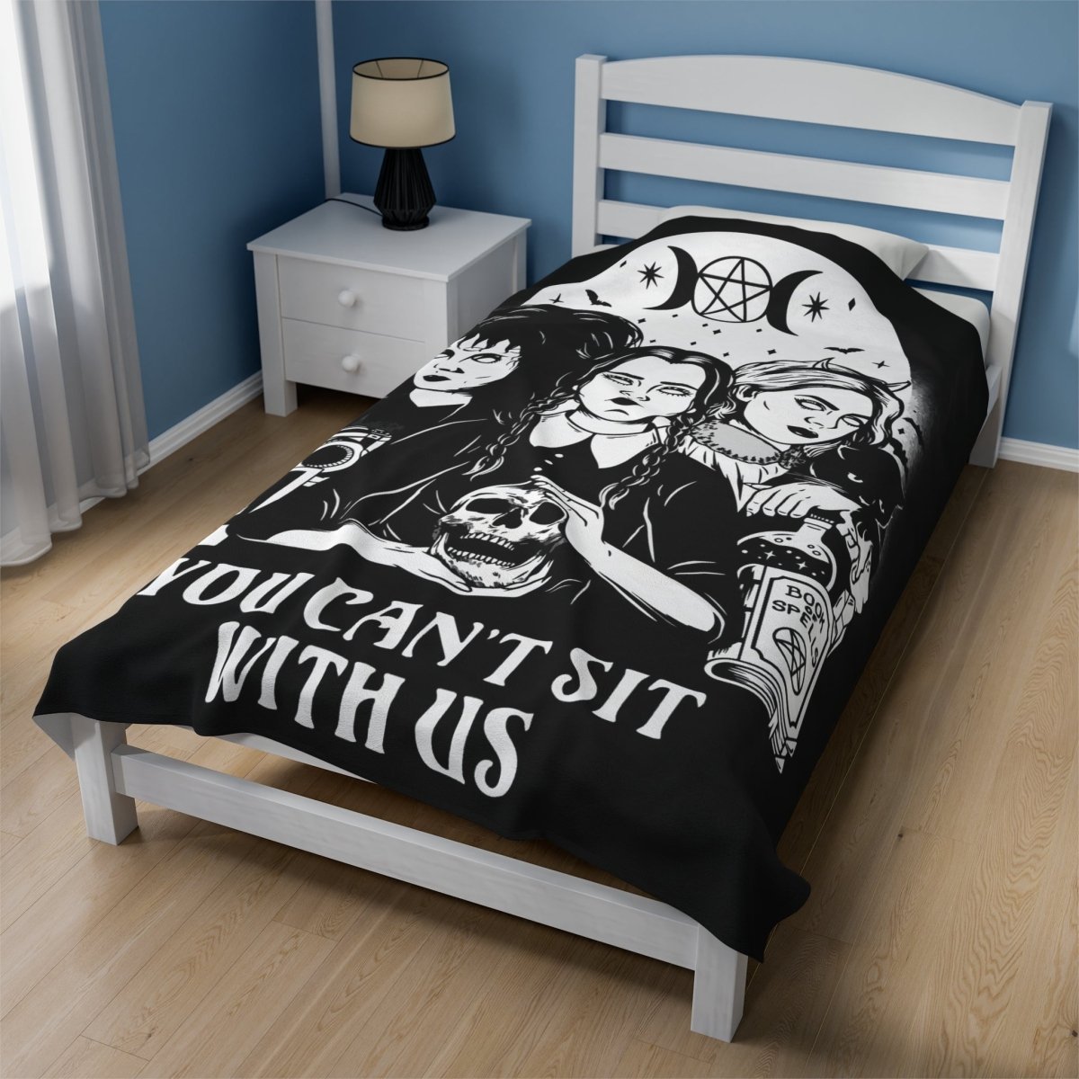 Too Fast | You Can't Sit With Us Creepy Gals Plush Blanket