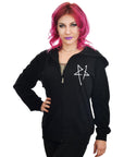 Too Fast | Zip Hoodie | Witchy Black Cat Tarot Card